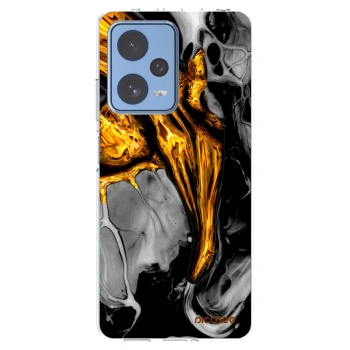 Picasee husă transparentă din silicon pentru Xiaomi Redmi Note 12 Pro 5G - Black Gold
