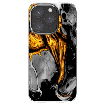 Picasee husă transparentă din silicon pentru Apple iPhone 15 Pro - Black Gold