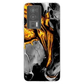 Picasee husă transparentă din silicon pentru Xiaomi Poco F5 Pro 5G - Black Gold
