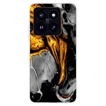 Picasee husă transparentă din silicon pentru Xiaomi 14 Pro - Black Gold