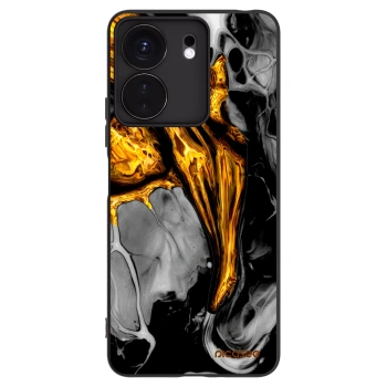 Picasee husă neagră din silicon pentru Xiaomi Redmi 13C 4G - Black Gold