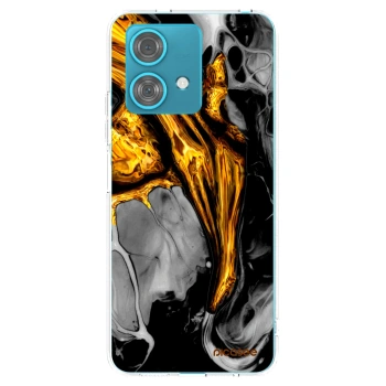 Picasee husă transparentă din silicon pentru Motorola Edge 40 Neo - Black Gold