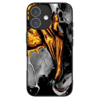 Picasee ULTIMATE CASE MagSafe pentru Apple iPhone 16 - Black Gold