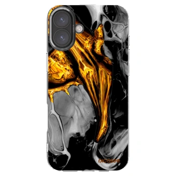 Picasee husă transparentă din silicon pentru Apple iPhone 16 Plus - Black Gold