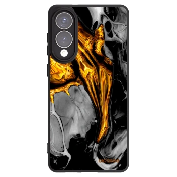 Picasee husă neagră din silicon pentru Samsung Galaxy S25 Edge 5G - Black Gold
