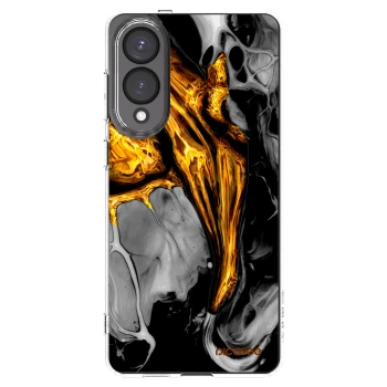 Picasee husă transparentă din silicon pentru Samsung Galaxy S25 Edge 5G - Black Gold
