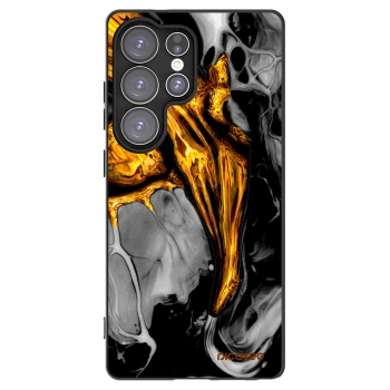 Picasee husă neagră din silicon pentru Samsung Galaxy S25 Ultra 5G - Black Gold