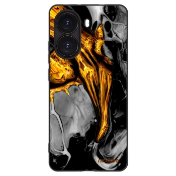 Picasee husă neagră din silicon pentru Xiaomi Poco X7 Pro 5G - Black Gold