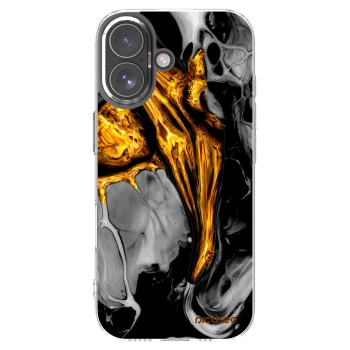 Picasee husă transparentă din silicon pentru Apple iPhone 17 - Black Gold