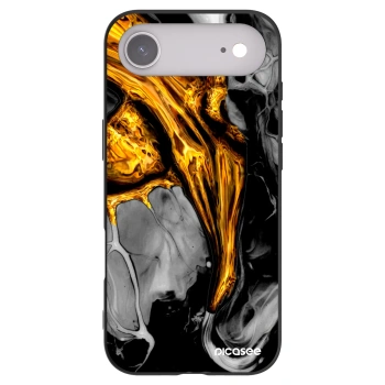 Picasee husă neagră din silicon pentru Apple iPhone Air - Black Gold