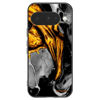Picasee husă neagră din silicon pentru Google Pixel 10 - Black Gold