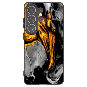 Picasee husă neagră din silicon pentru Samsung Galaxy S26 Ultra - Black Gold