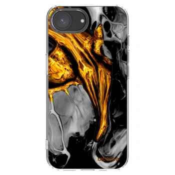 Picasee husă transparentă din silicon pentru Apple iPhone 17e - Black Gold
