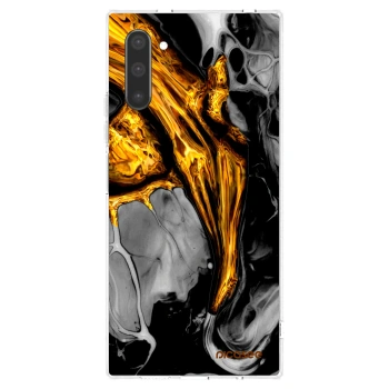 Picasee husă transparentă din silicon pentru Samsung Galaxy Note 10 N970F - Black Gold