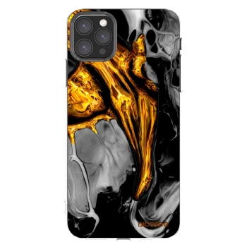 Picasee husă transparentă din silicon pentru Apple iPhone 11 Pro Max - Black Gold