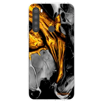 Picasee husă transparentă din silicon pentru Xiaomi Redmi Note 8 - Black Gold