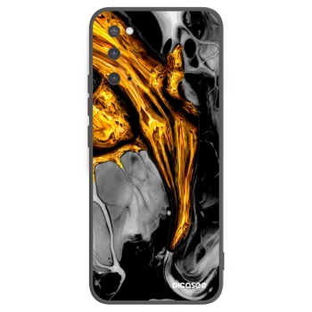 Picasee husă neagră din silicon pentru Samsung Galaxy S20 G980F - Black Gold