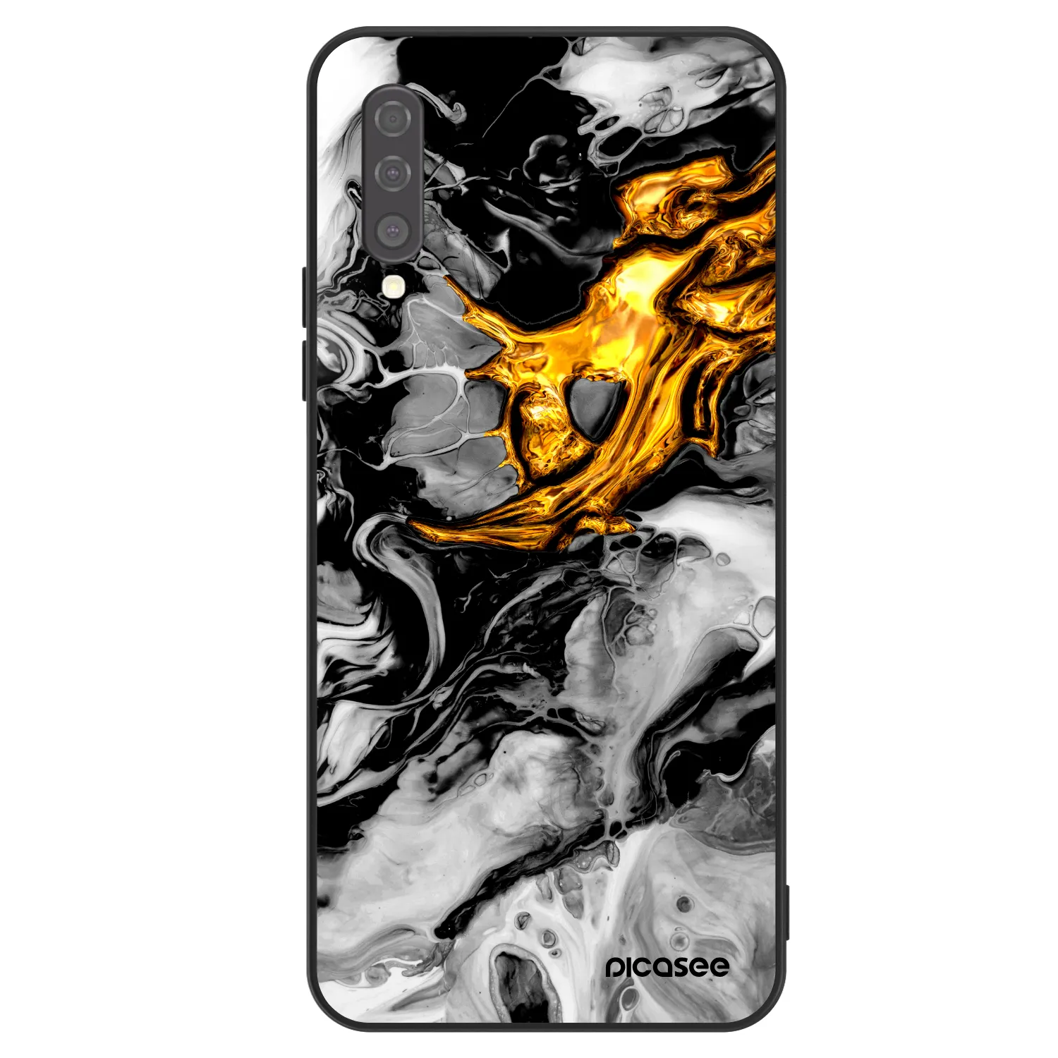 Picasee ULTIMATE CASE pentru Samsung Galaxy A50 A505F - Black Gold 2