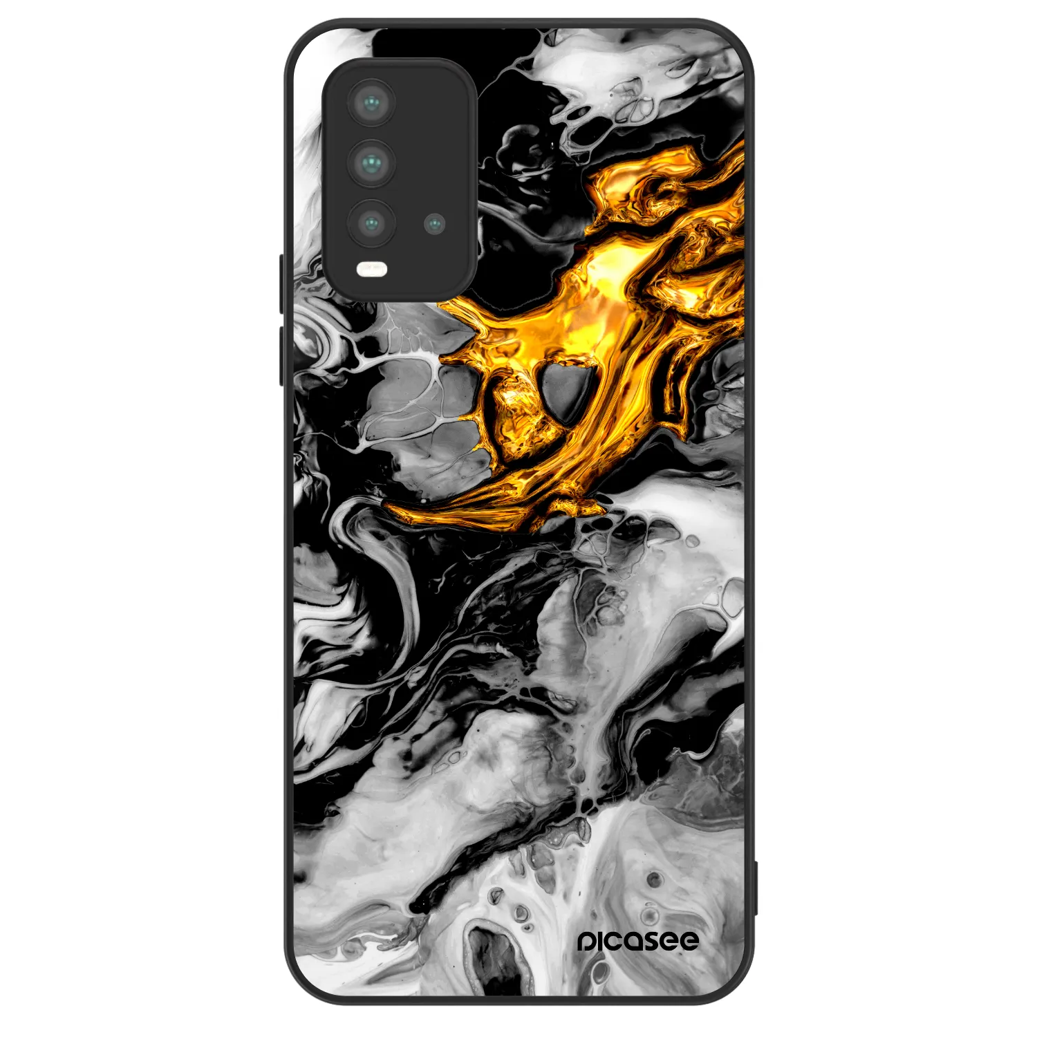 Picasee ULTIMATE CASE pentru Xiaomi Redmi 9T - Black Gold 2