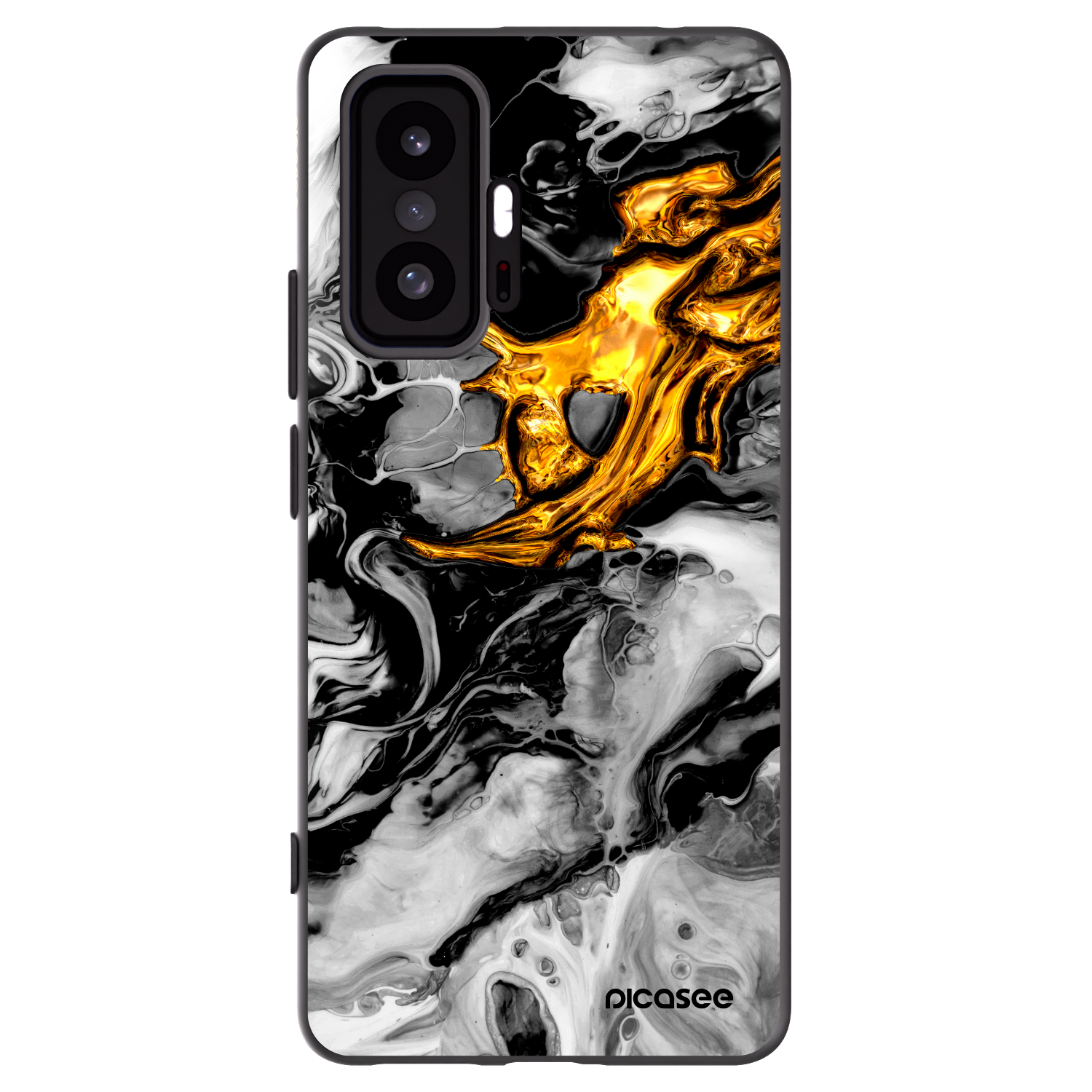 Picasee husă neagră din silicon pentru Xiaomi 11T Pro - Black Gold 2