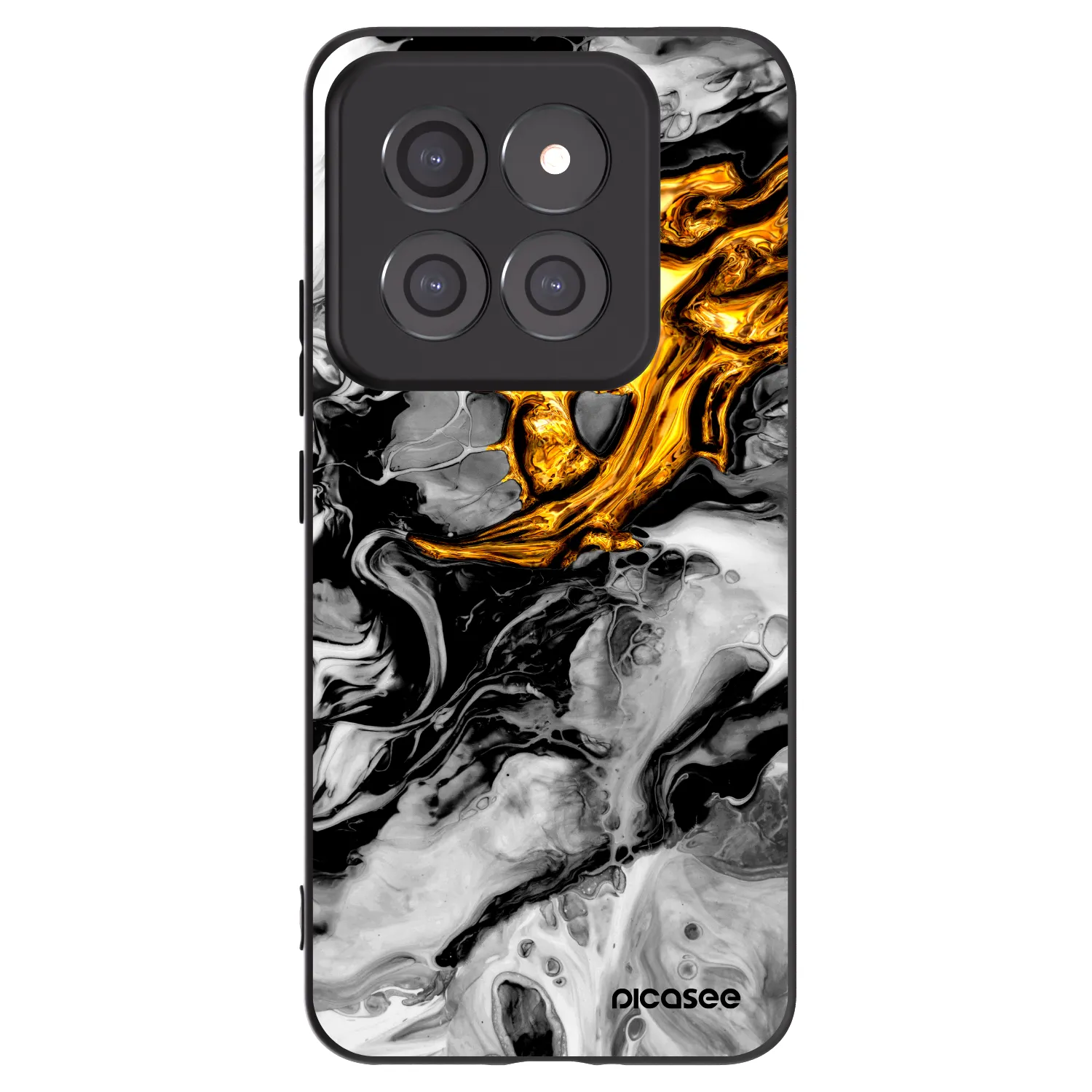 Picasee husă neagră din silicon pentru Xiaomi 14 Pro - Black Gold 2
