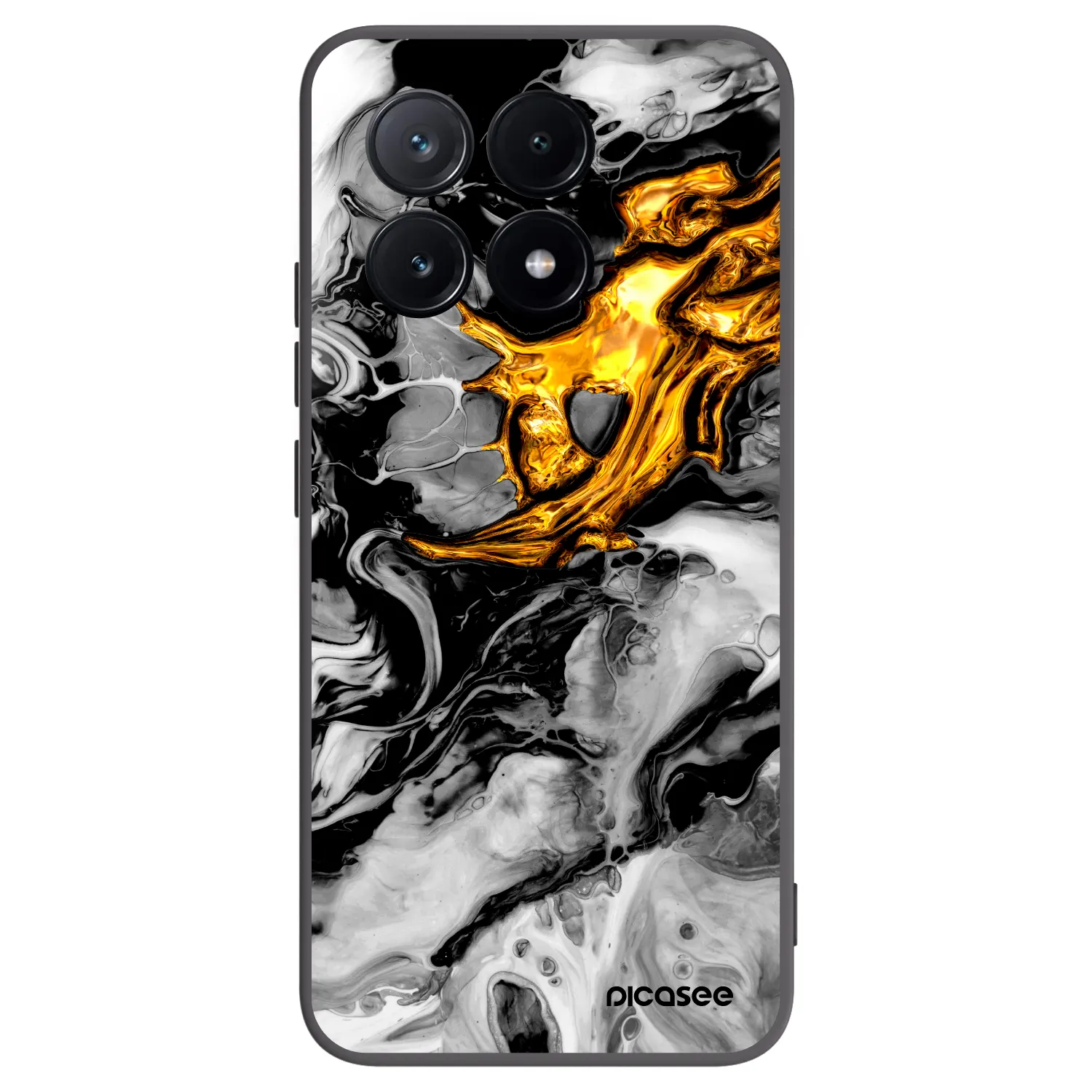 Picasee husă neagră din silicon pentru Xiaomi Poco X6 Pro - Black Gold 2