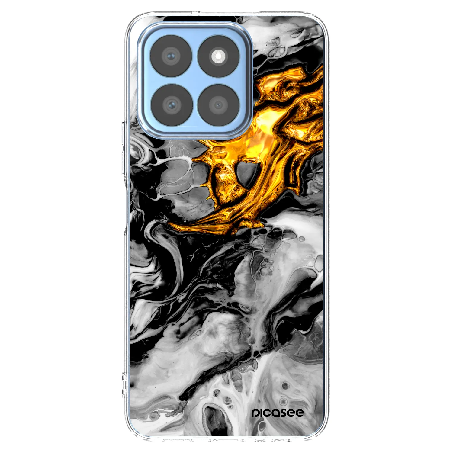 Picasee husă transparentă din silicon pentru Honor X8b - Black Gold 2