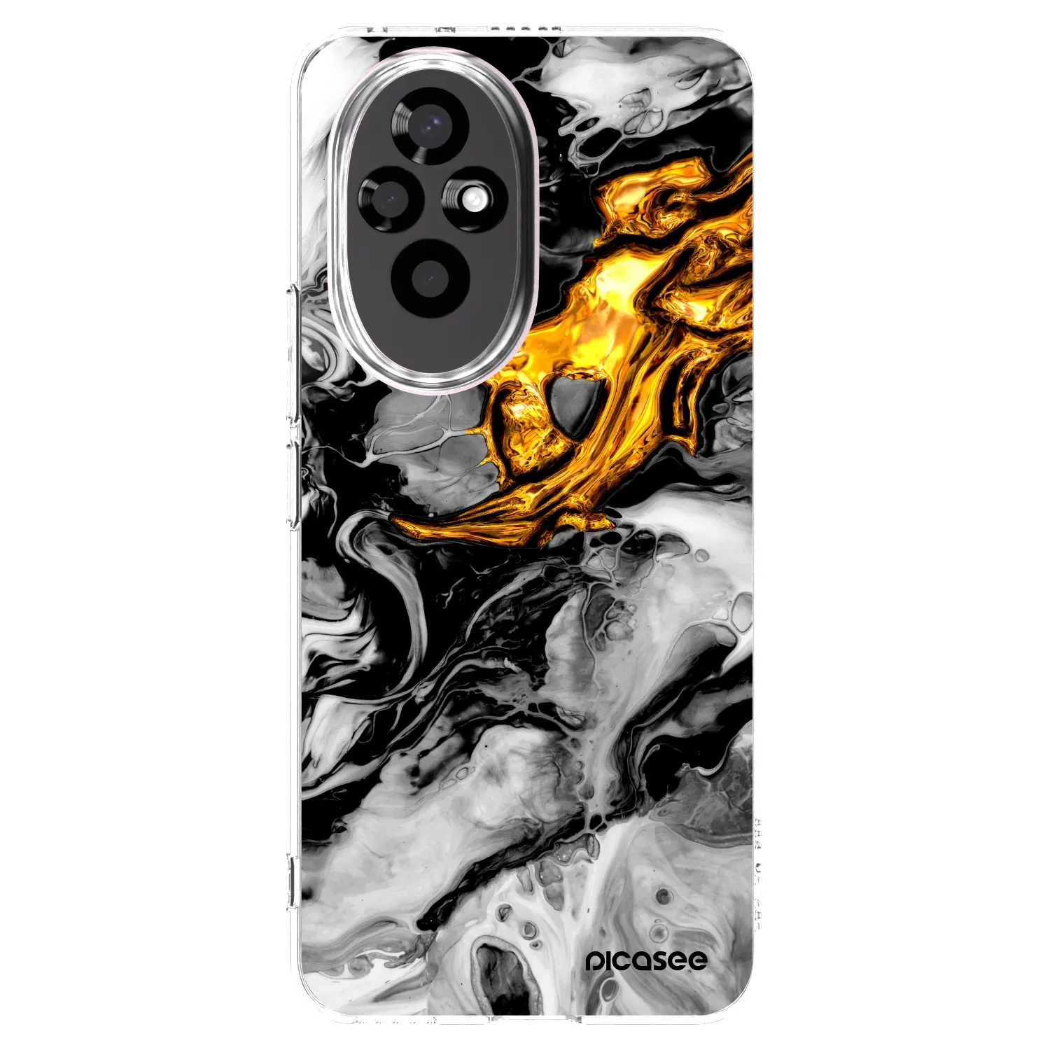 Picasee husă transparentă din silicon pentru Honor 200 5G - Black Gold 2