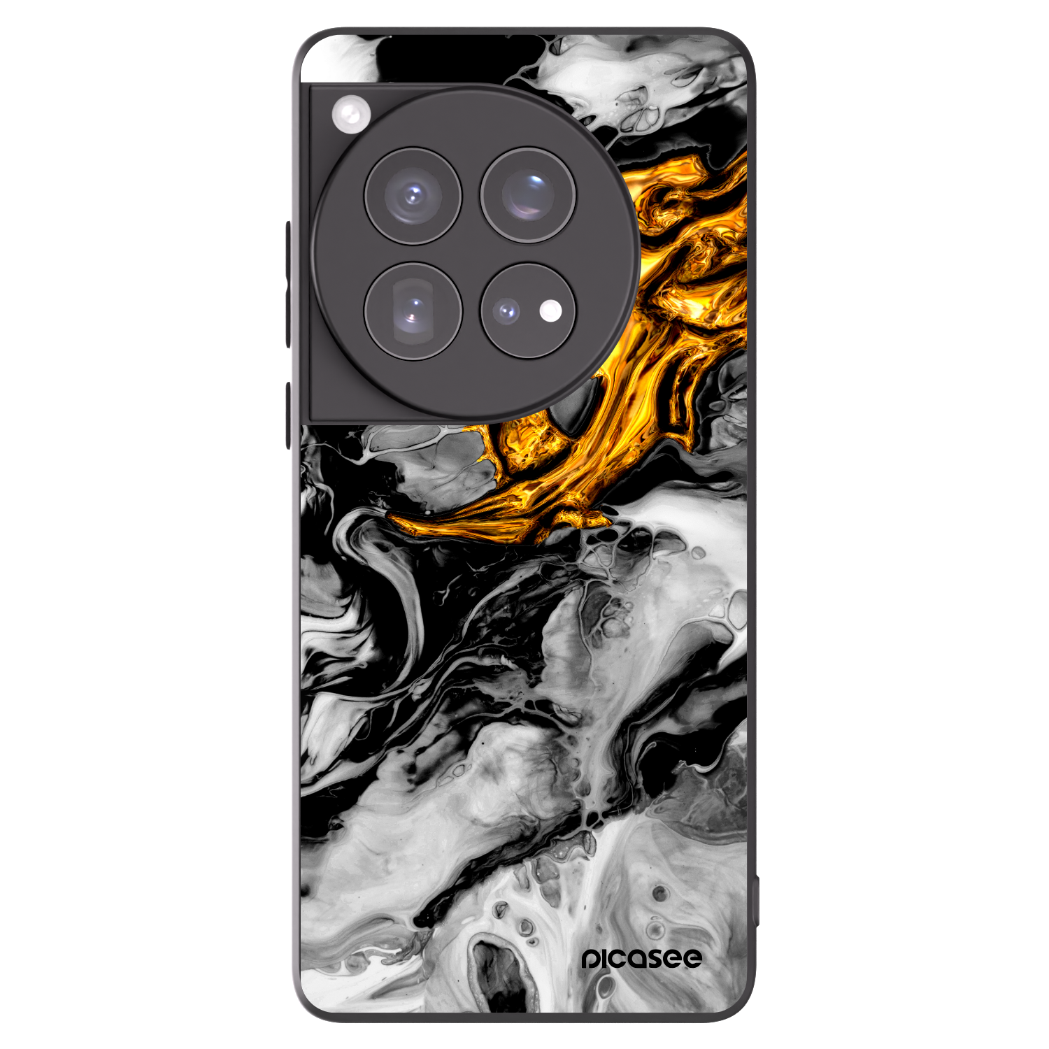Picasee husă neagră din silicon pentru OnePlus 12 5G - Black Gold 2