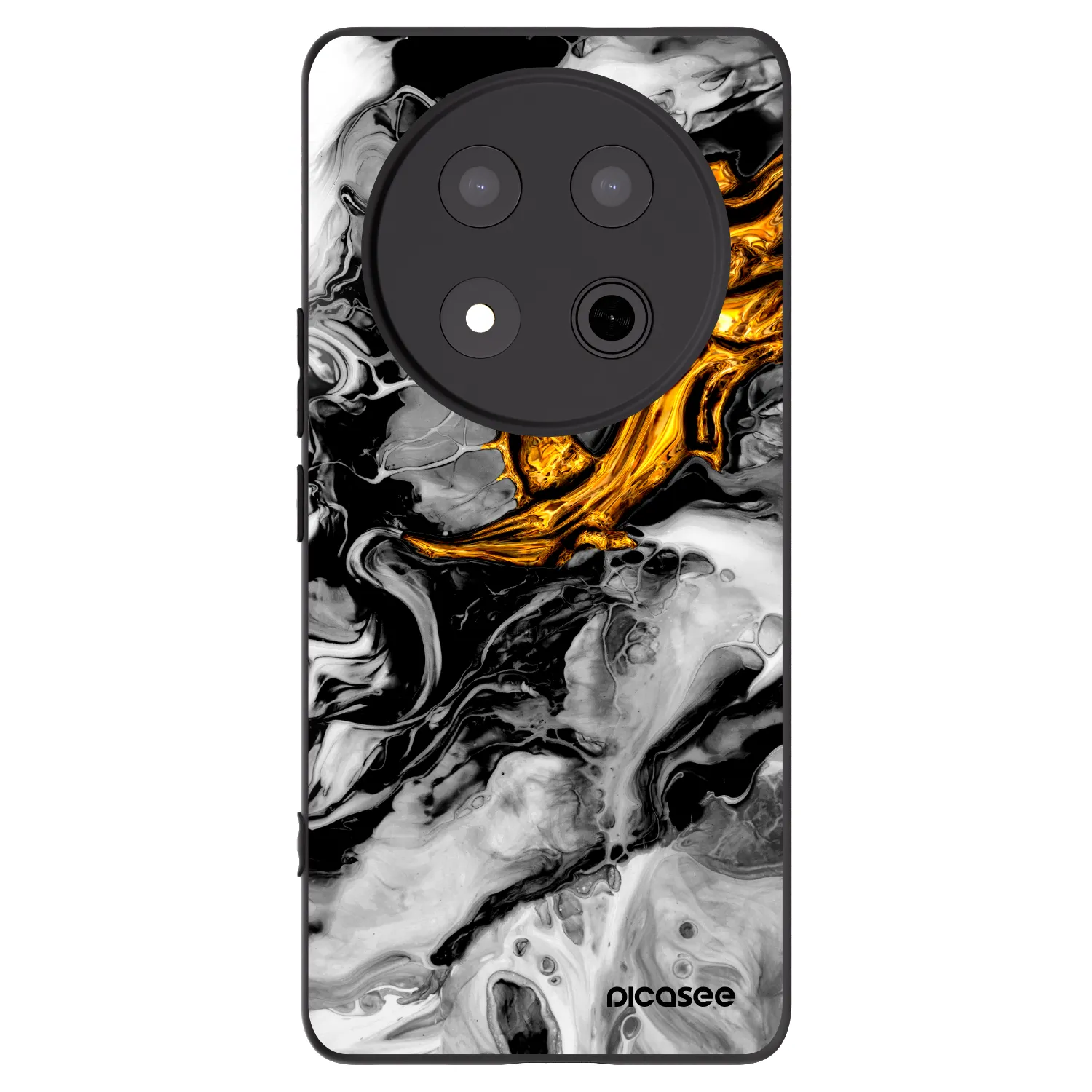 Picasee husă neagră din silicon pentru Honor Magic7 Lite 5G - Black Gold 2