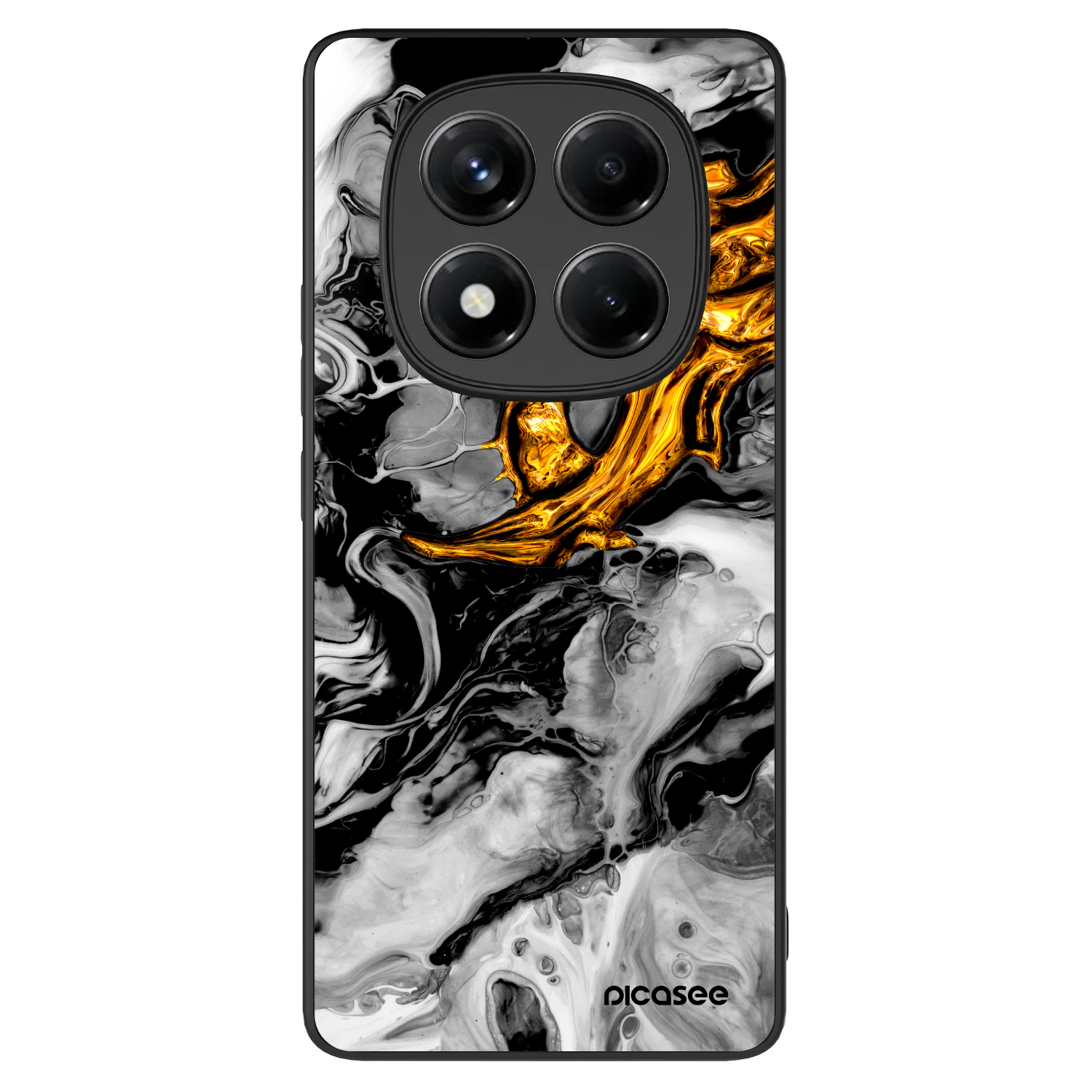 Picasee ULTIMATE CASE pentru Xiaomi Redmi Note 14 Pro 4G - Black Gold 2