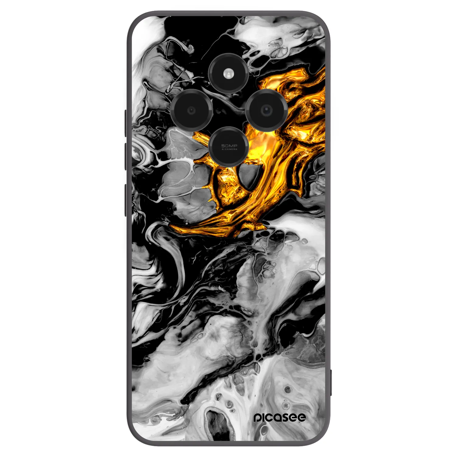 Picasee husă neagră din silicon pentru Xiaomi Poco C75 - Black Gold 2