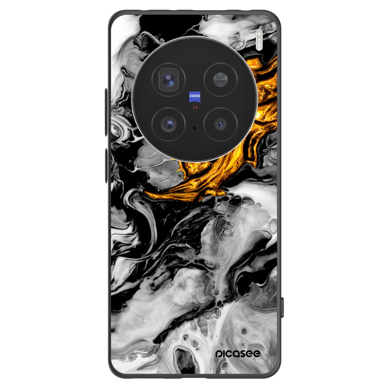 Picasee husă neagră din silicon pentru Vivo X200 Pro - Black Gold 2