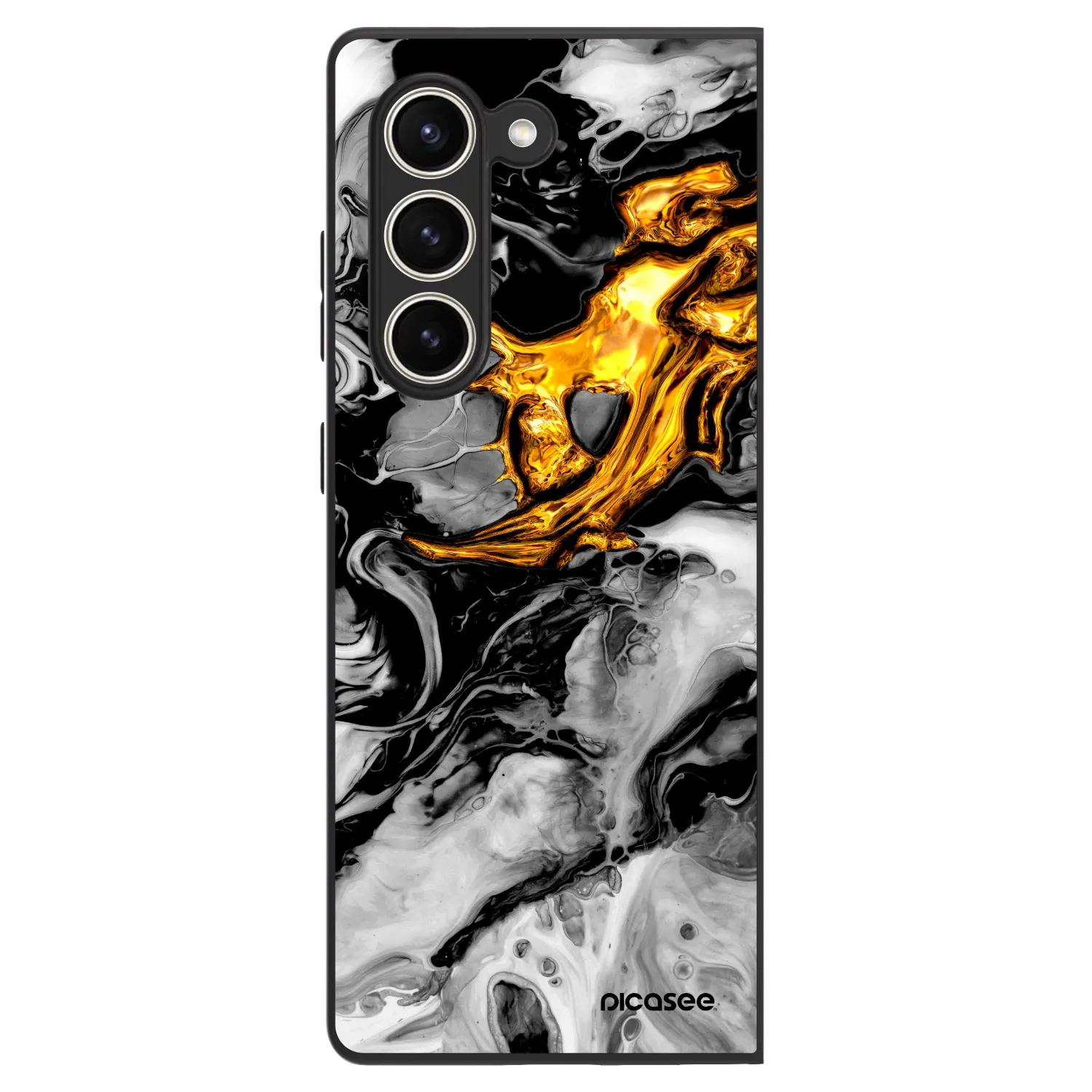 Picasee ULTIMATE CASE pentru Samsung Galaxy Z Fold5 5G - Black Gold 2