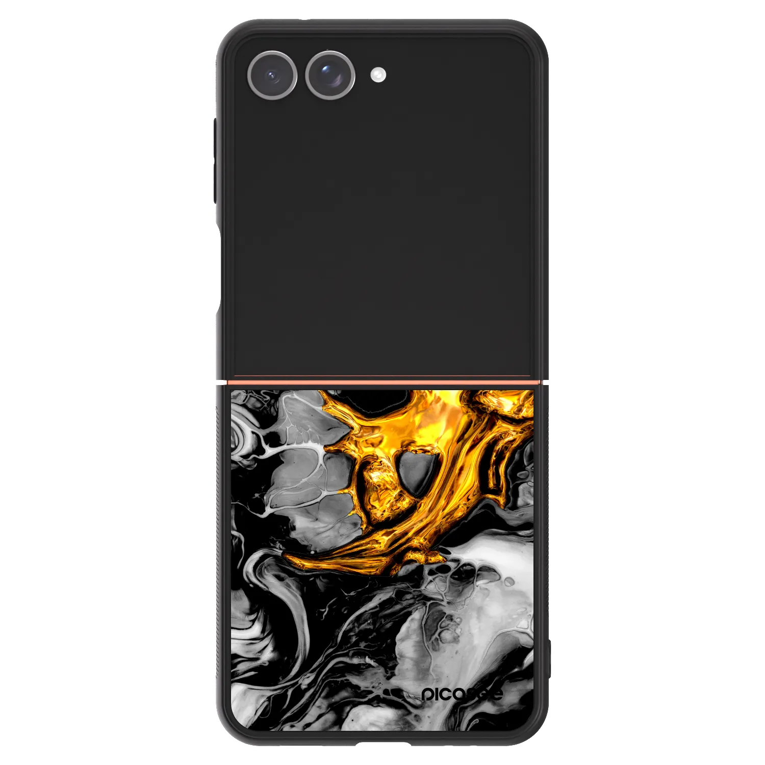Picasee ULTIMATE CASE pentru Samsung Galaxy Z Flip7 5G - Black Gold 2