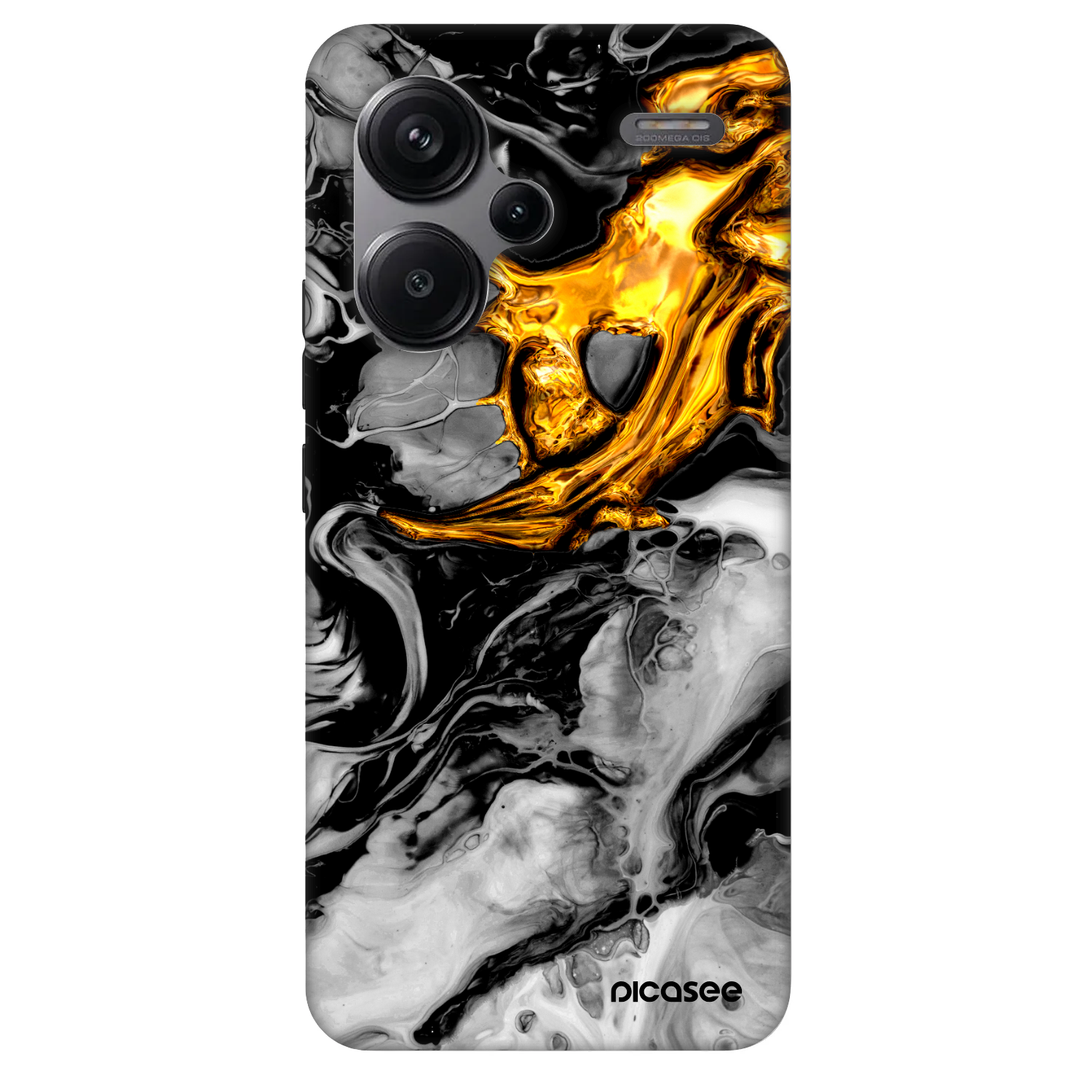 Picasee Fashion Case pentru Xiaomi Redmi Note 13 Pro+ 5G - Black Gold 2
