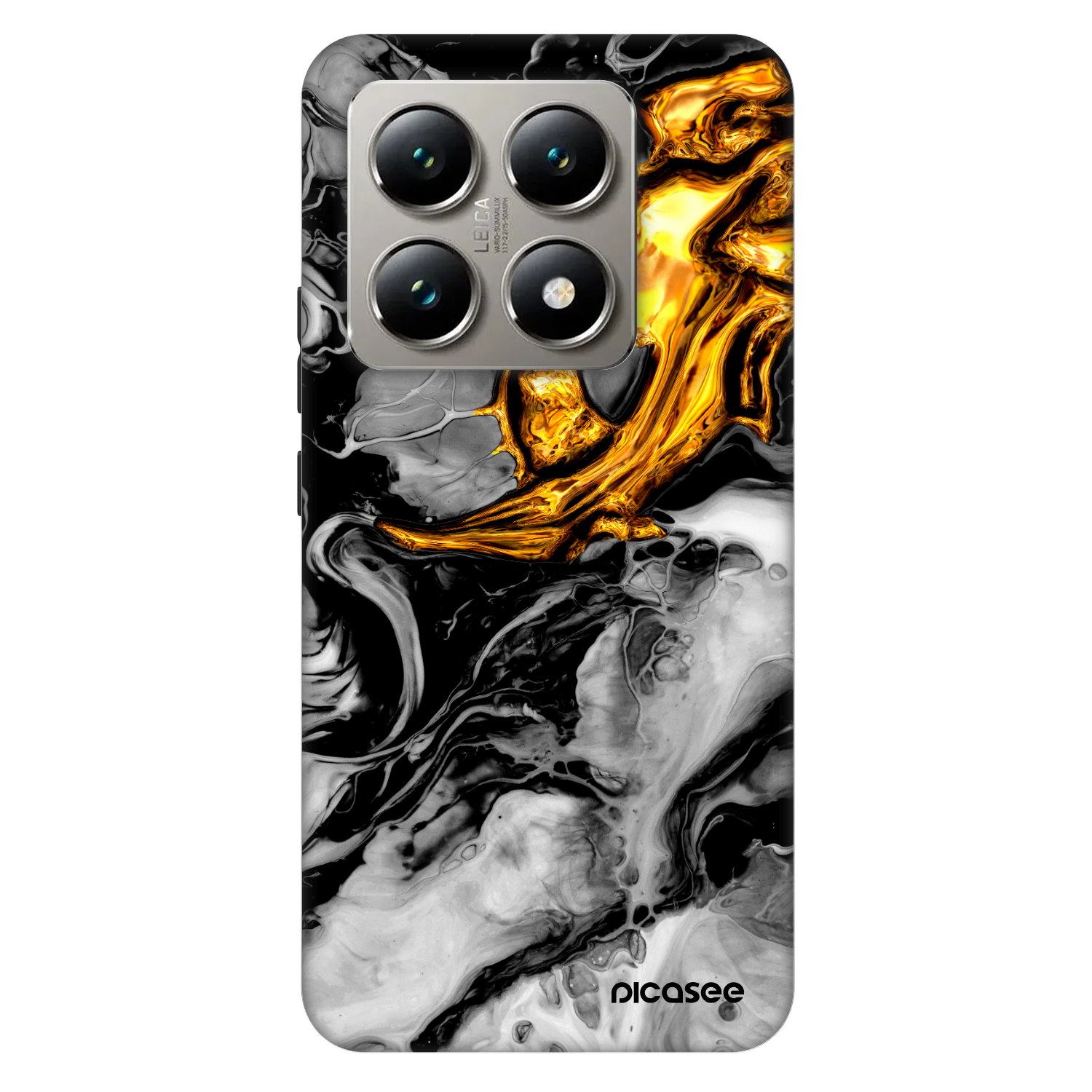 Picasee Fashion Case pentru Xiaomi 14T Pro - Black Gold 2