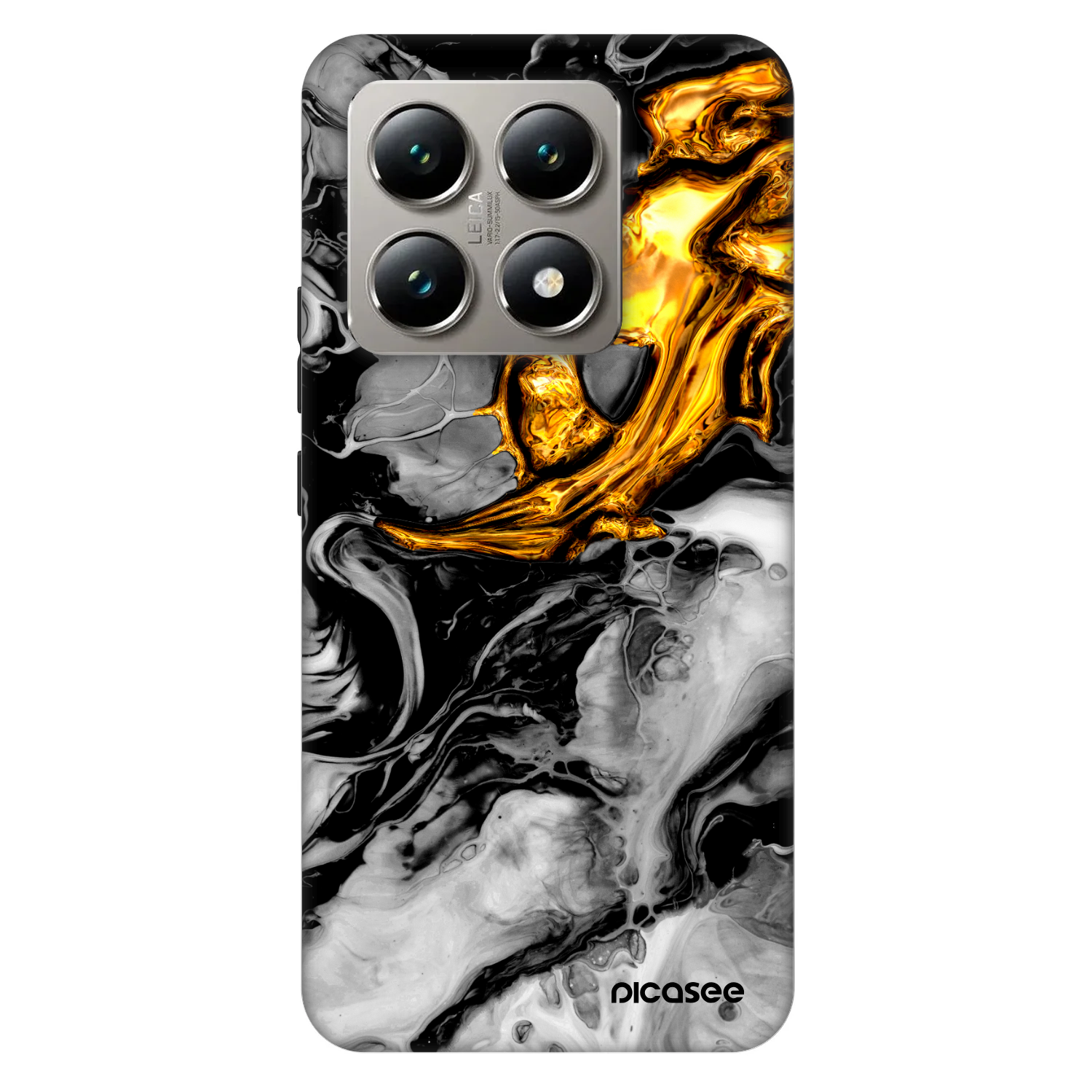 Picasee Fashion Case pentru Xiaomi 14T - Black Gold 2