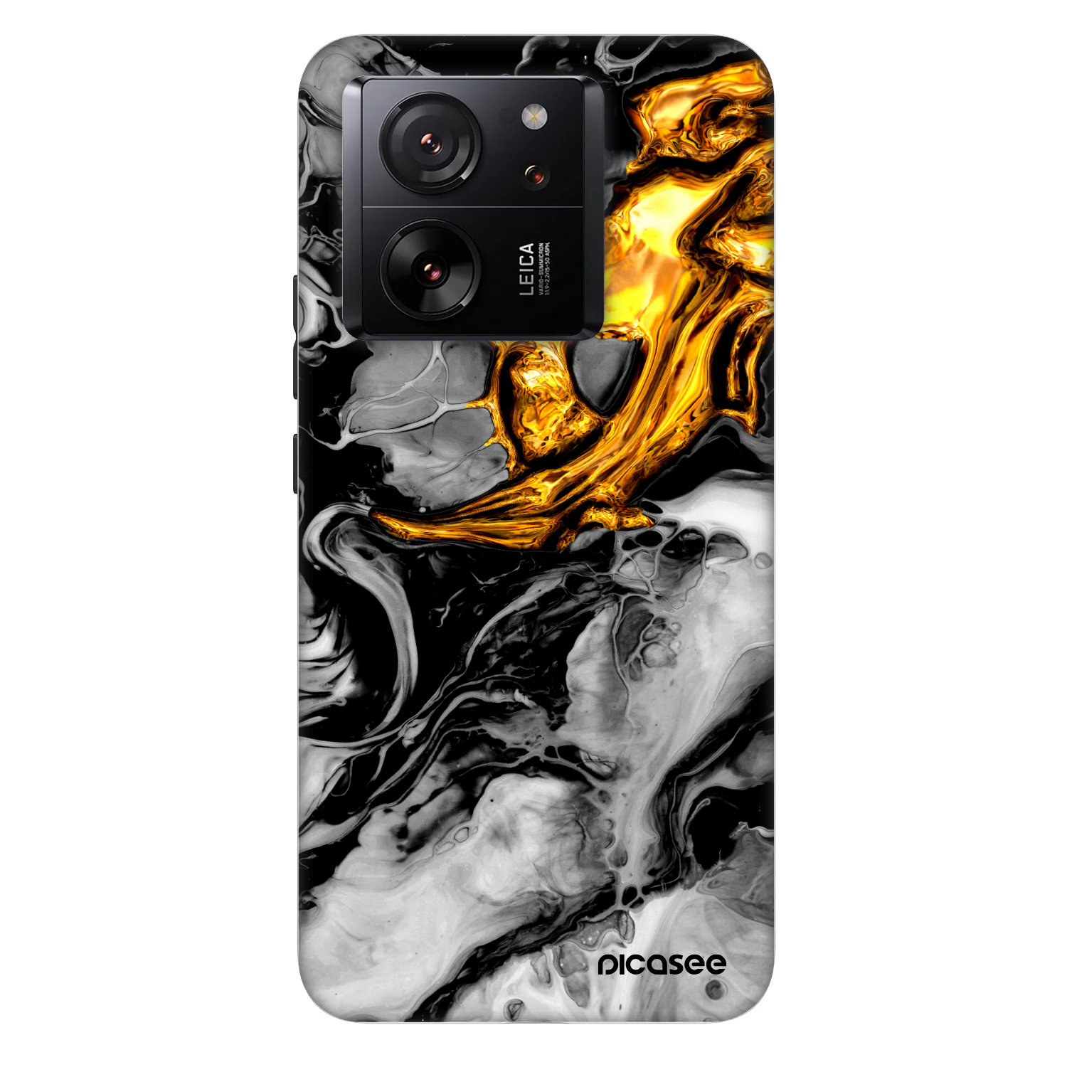 Picasee Fashion Case pentru Xiaomi 13T - Black Gold 2