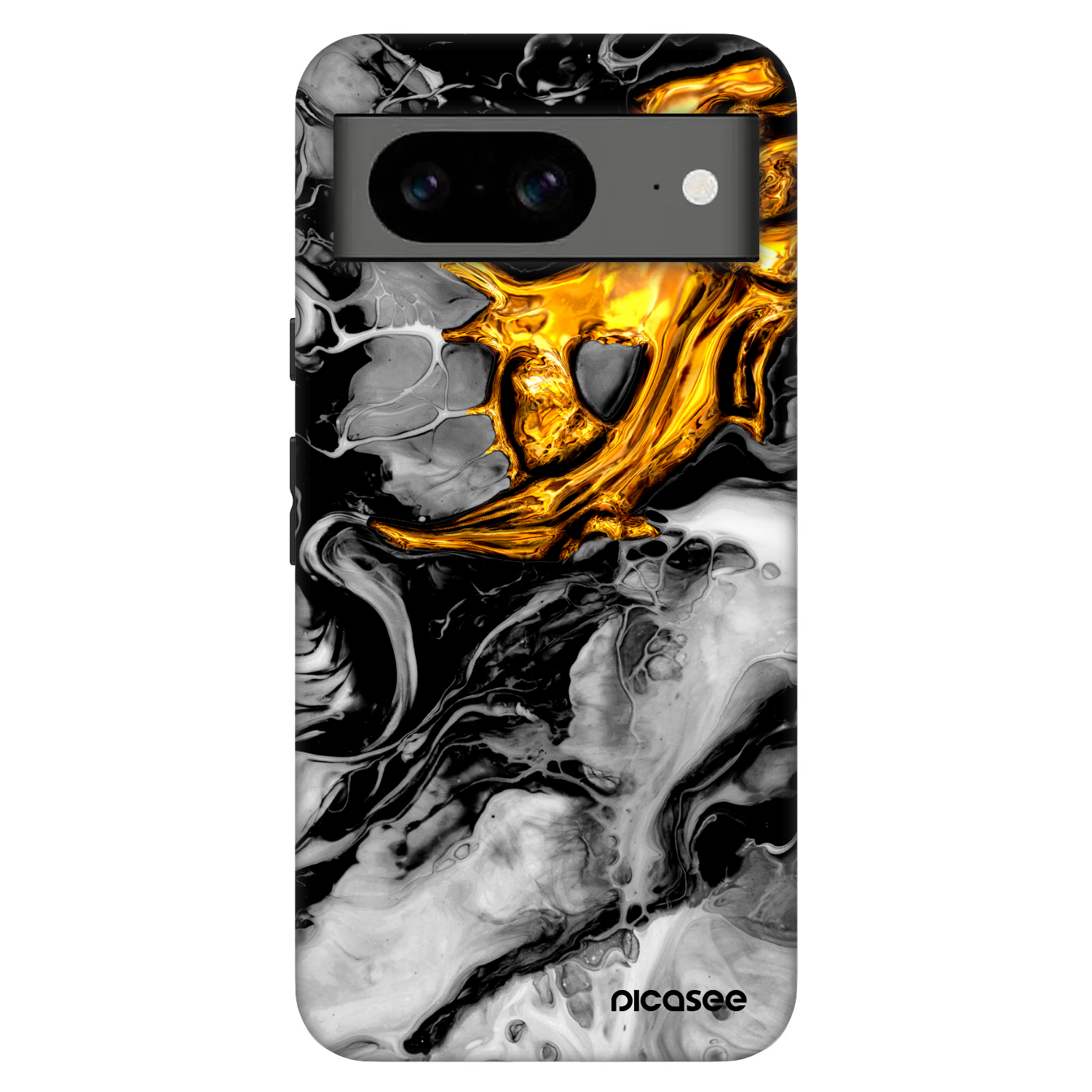 Picasee Fashion Case pentru Google Pixel 8 Pro - Black Gold 2