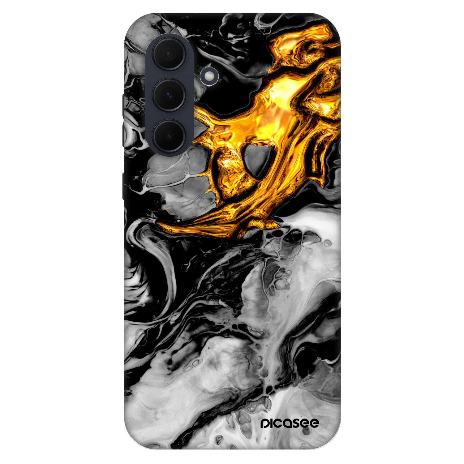 Picasee Fashion Case pentru Samsung Galaxy A35 5G A356B - Black Gold 2