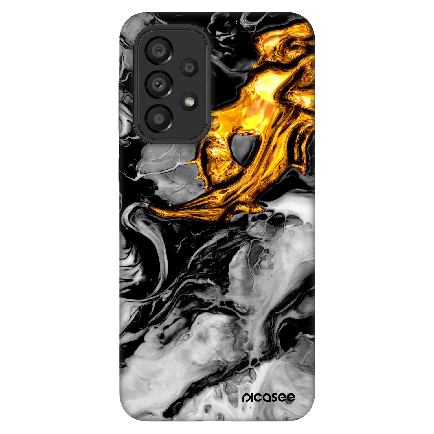 Picasee Fashion Case pentru Samsung Galaxy A33 5G A336 - Black Gold 2