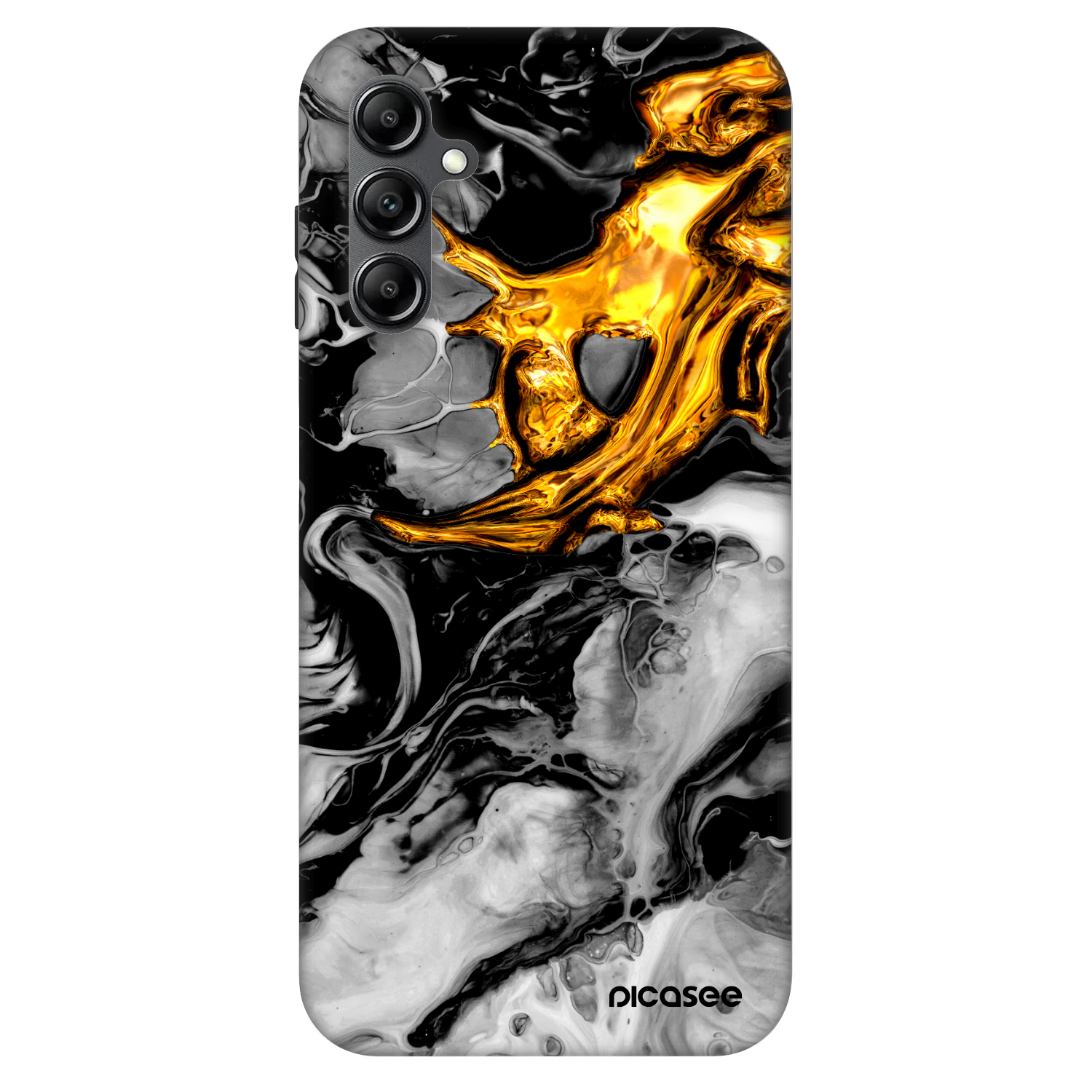 Picasee Fashion Case pentru Samsung Galaxy A16 5G - Black Gold 2
