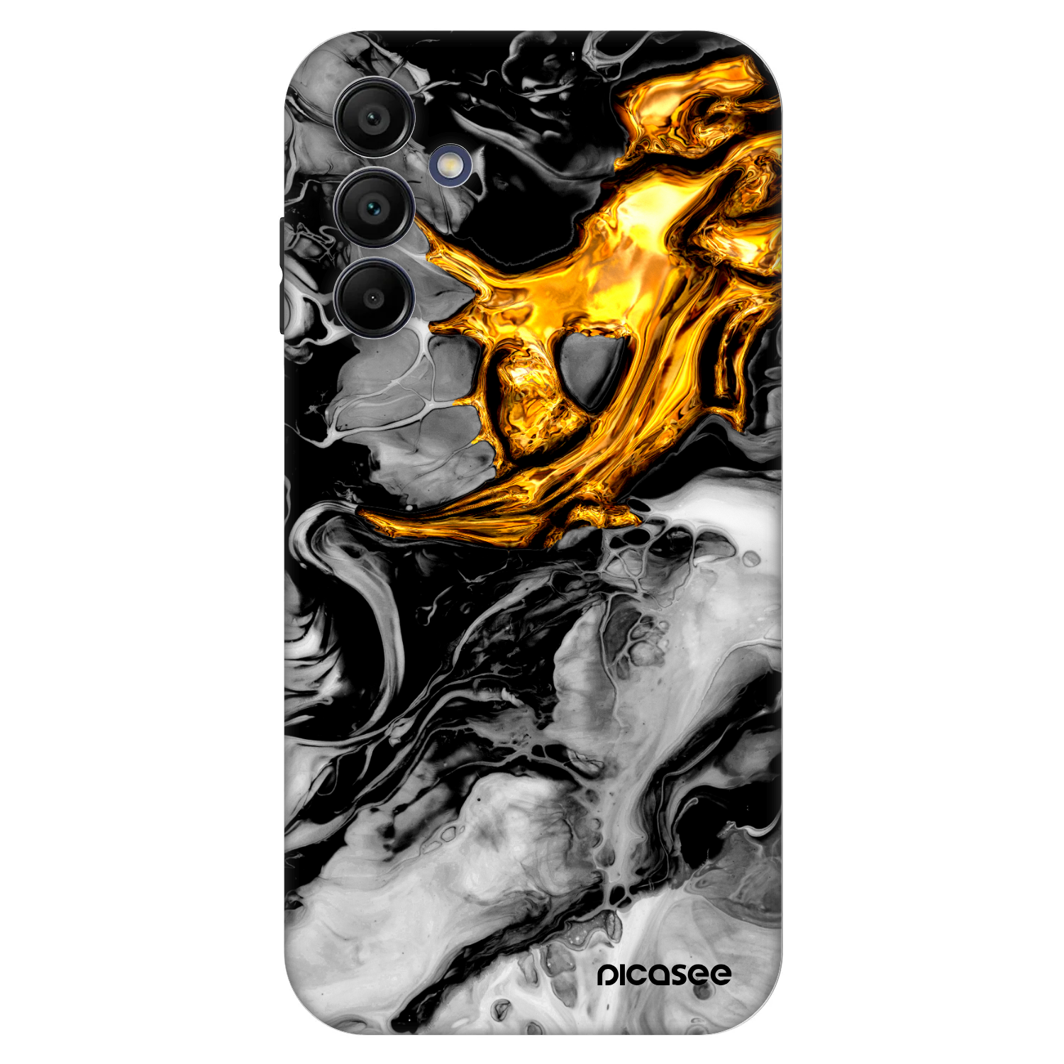 Picasee Fashion Case pentru Samsung Galaxy A15 A155F 4G - Black Gold 2
