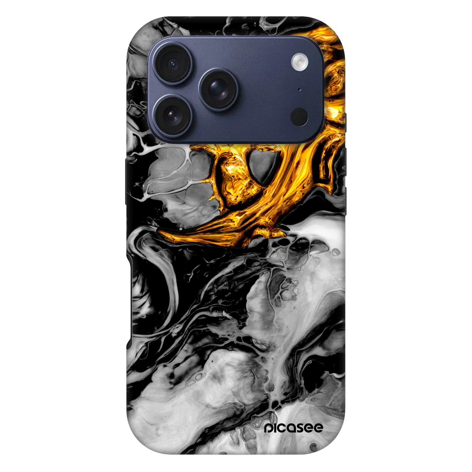 Picasee Fashion Case MagSafe pentru Apple iPhone 17 Pro - Black Gold 2