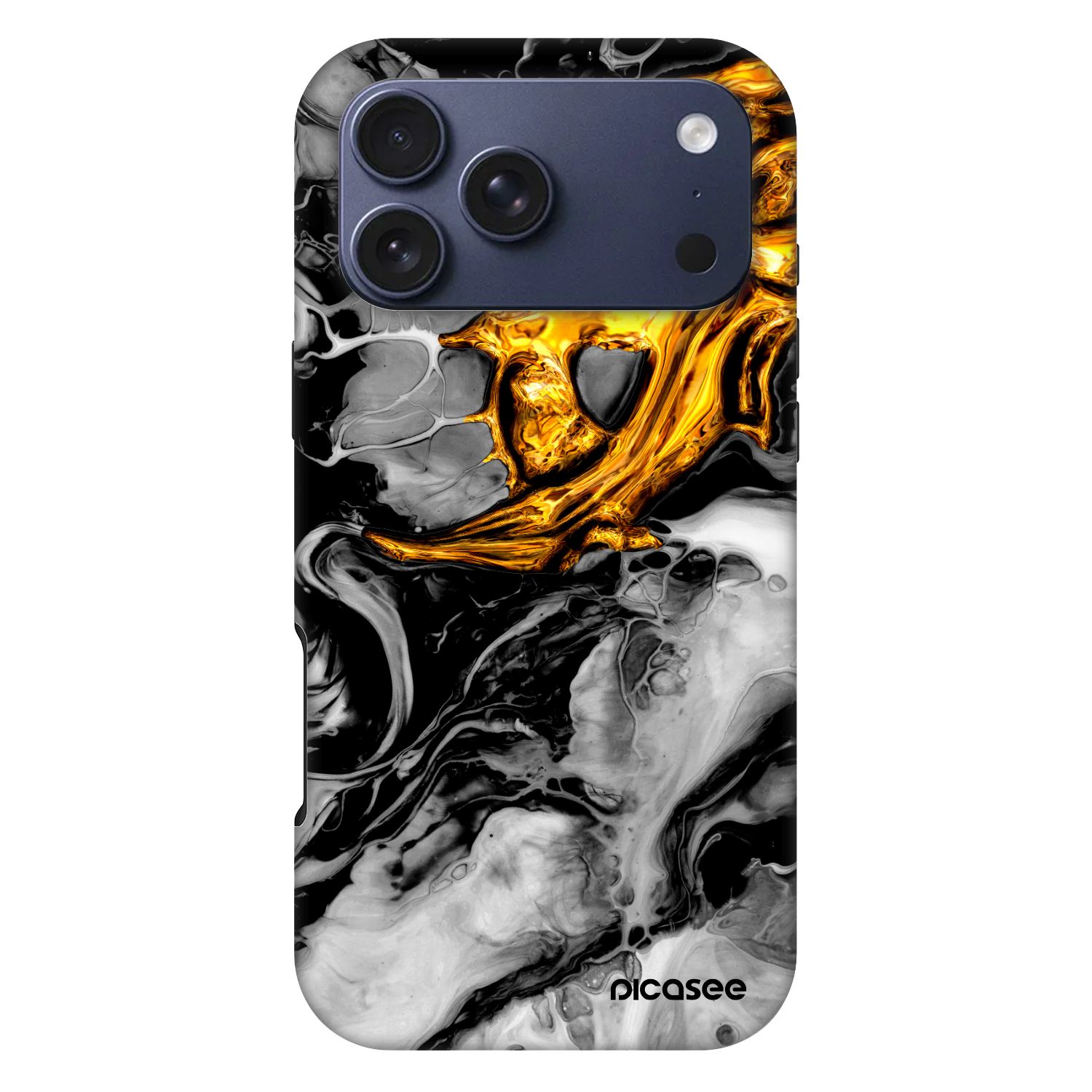 Picasee Fashion Case MagSafe pentru Apple iPhone 17 Pro Max - Black Gold 2