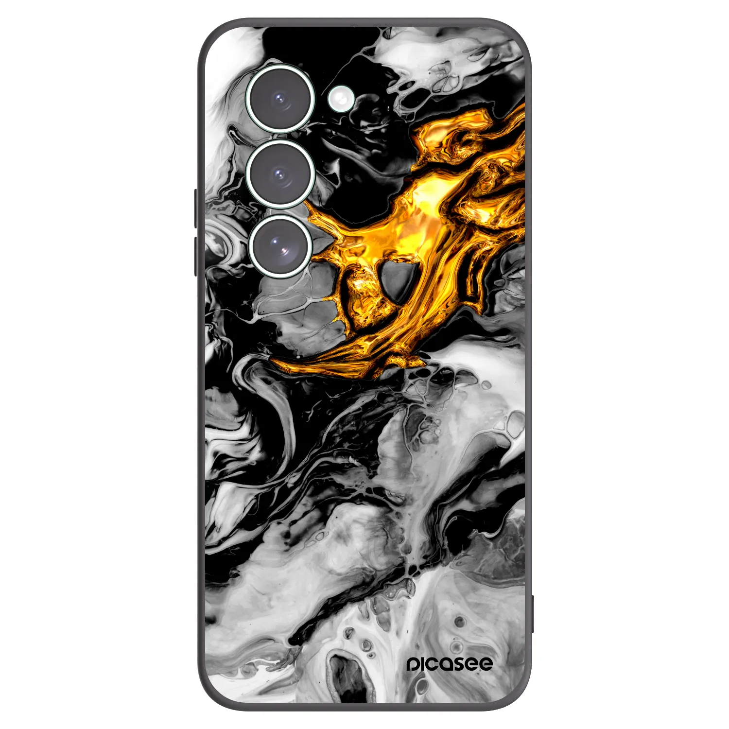 Picasee husă neagră din silicon pentru Xiaomi Redmi 15 5G - Black Gold 2