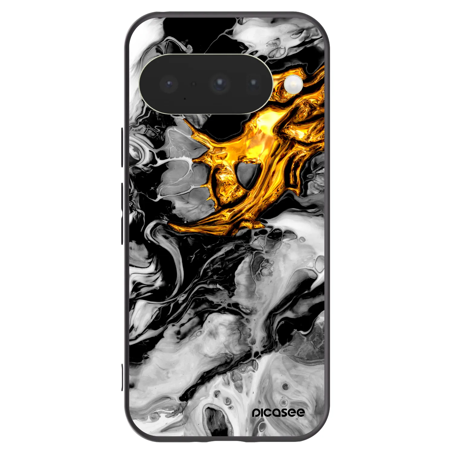 Picasee husă neagră din silicon pentru Google Pixel 10 - Black Gold 2