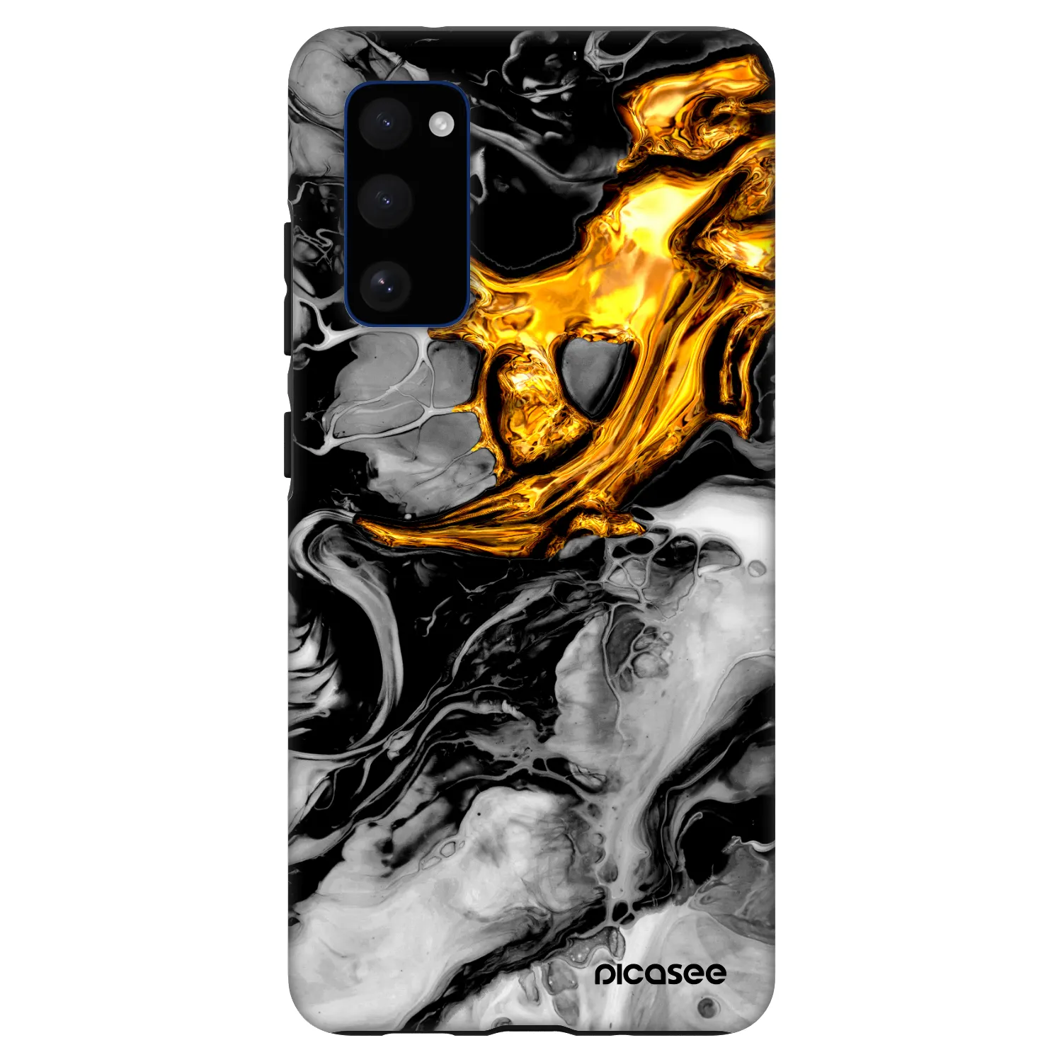 Picasee Fashion Case pentru Samsung Galaxy S20 FE - Black Gold 2