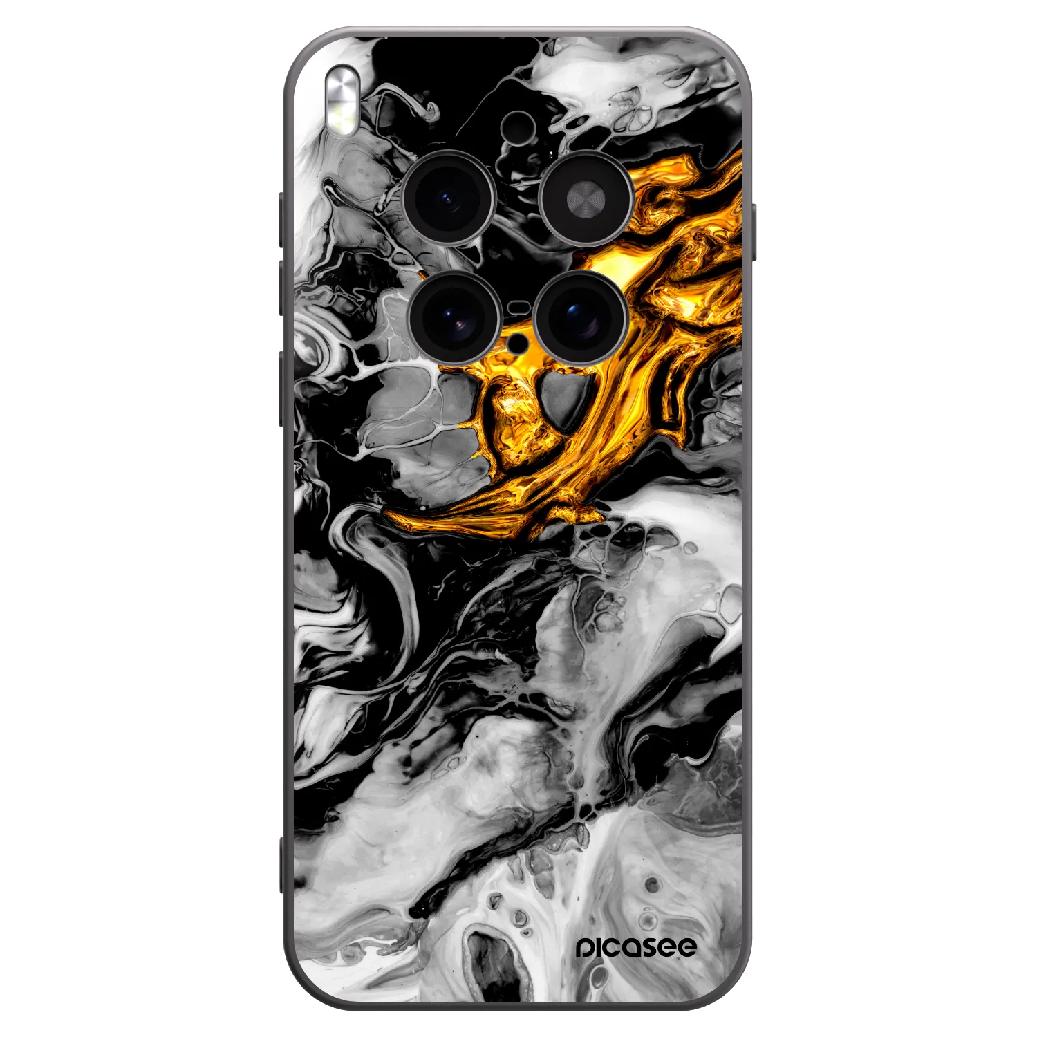 Picasee husă neagră din silicon pentru Vivo X300 Pro - Black Gold 2
